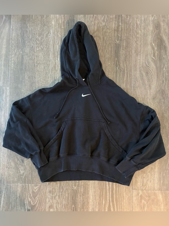 Nike Tops - Nike Black Hooded Sweatshirt Oversized Fit - Size Small